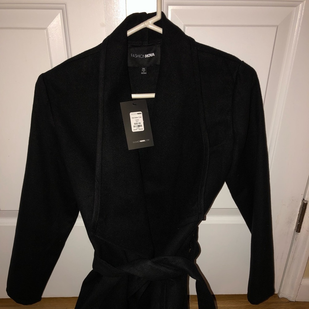 Black jacket with belt